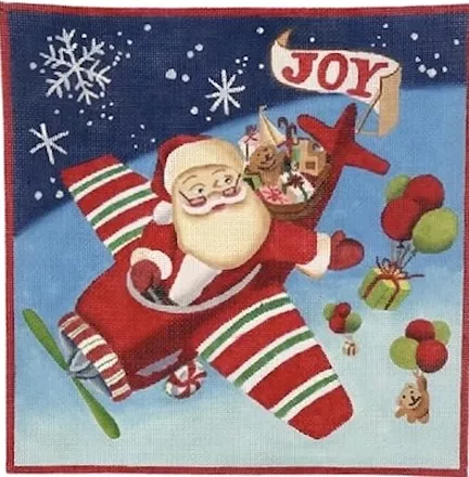 Love You More Needlepoint Designs – Santa Joy Ride