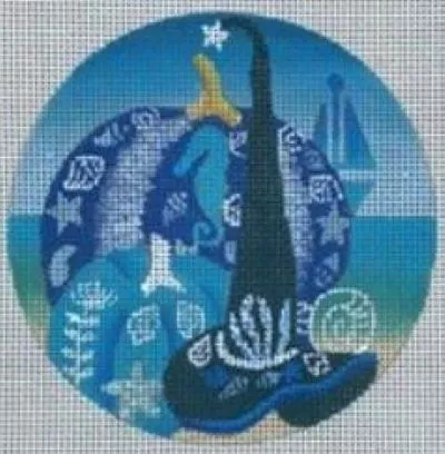 Love You More Needlepoint Designs – Sea Witch Hat Ornament