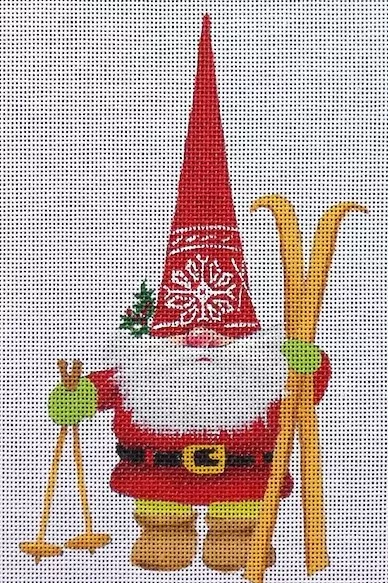 Love You More Needlepoint Designs – Skiing Gnome