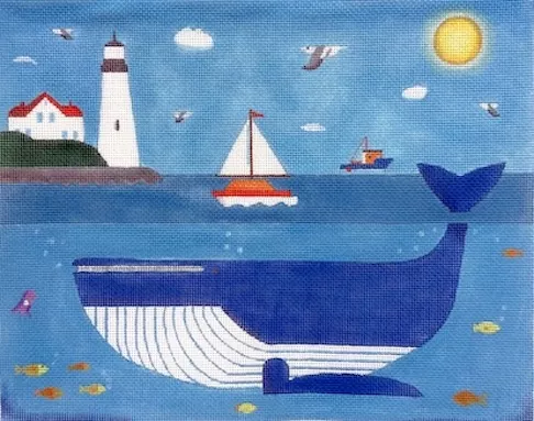 Love You More Needlepoint Designs –Whale at Sea