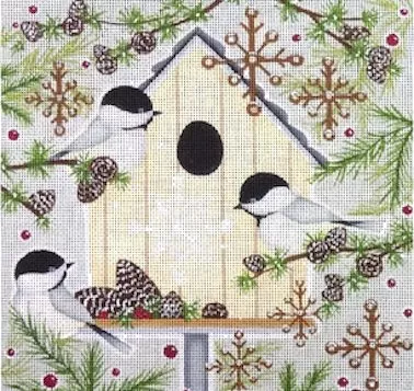 Love You More Needlepoint Designs –Winter Chickadees