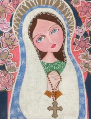 Love You More Needlepoint – Rosary Mary