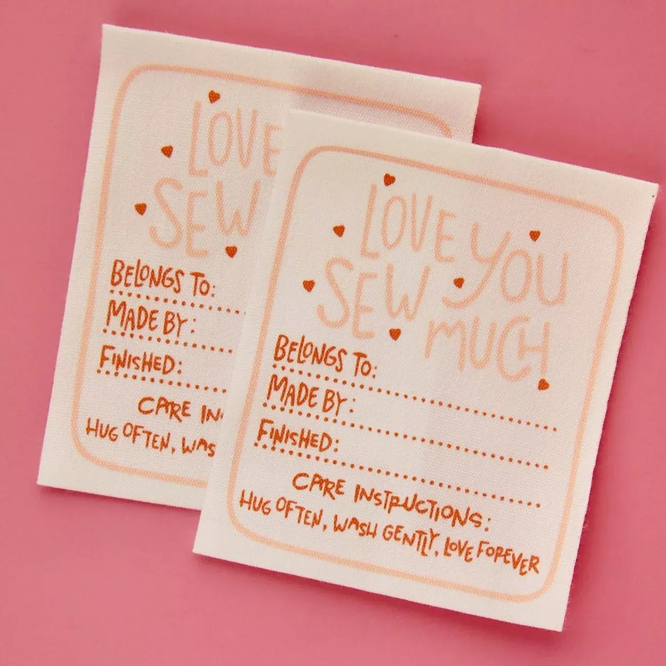 Love You Sew Much Cotton Labels