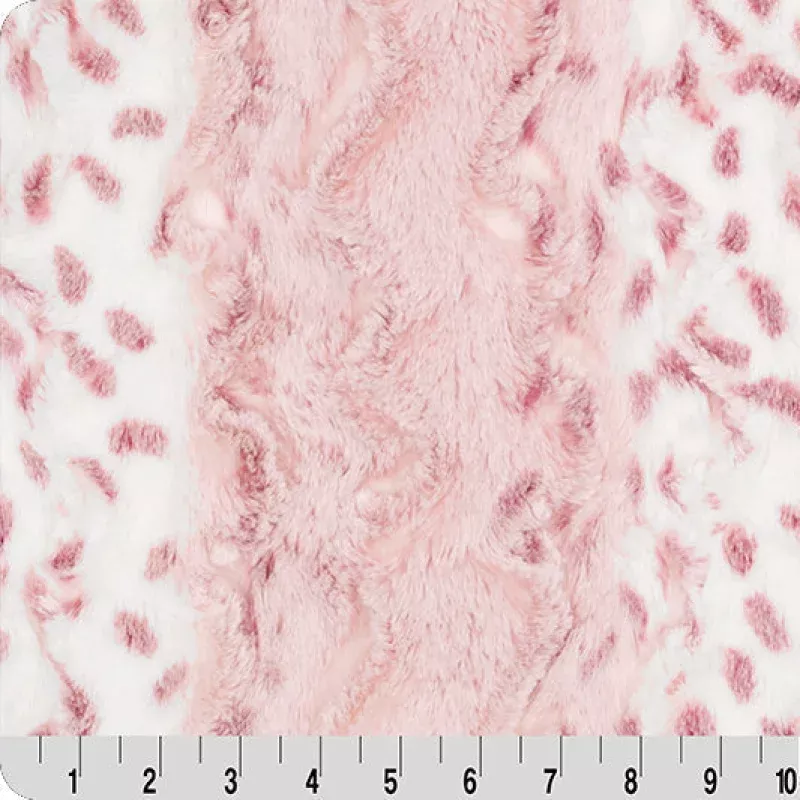Luxe Cuddle Wild Lynx Wildrose 58" - 60" Fabric per yard