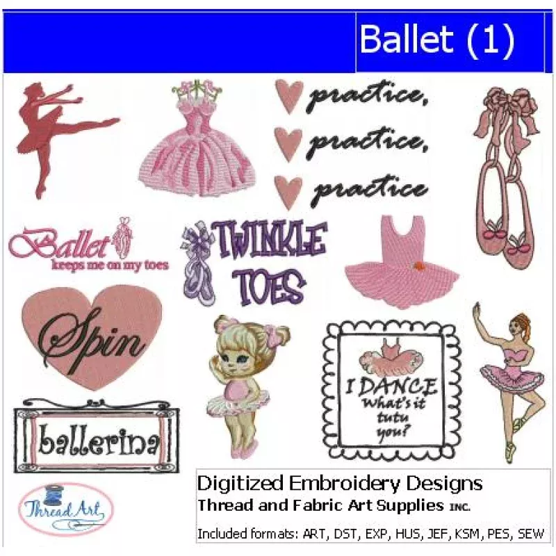 Machine Embroidery Designs – Ballet(1)
