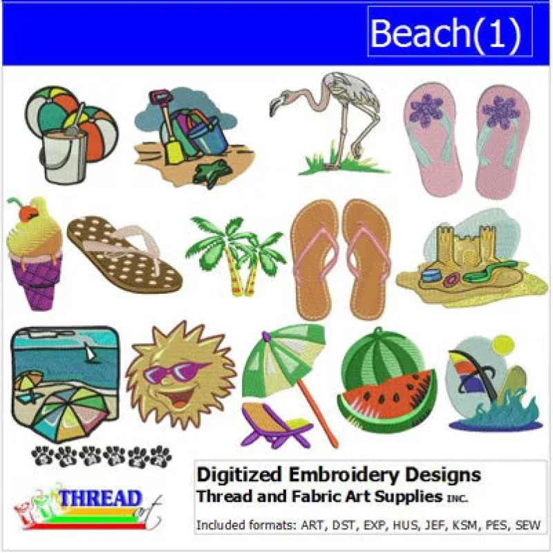 Machine Embroidery Designs – Beach(1)
