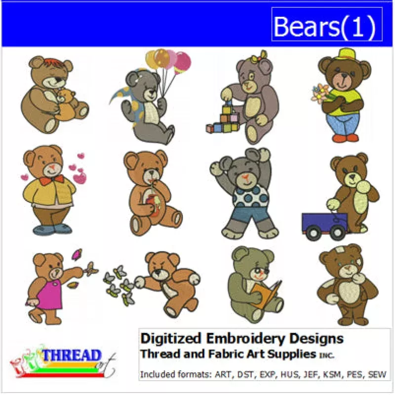 Machine Embroidery Designs – Bears(1)