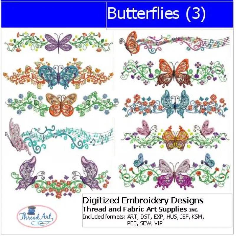 Machine Embroidery Designs – Butterflies(3)