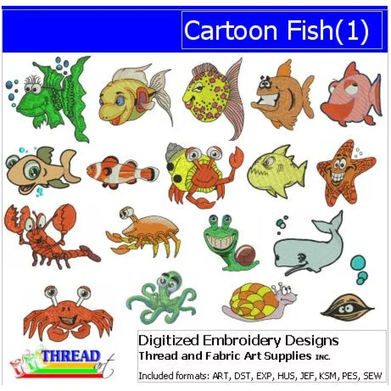 Machine Embroidery Designs – Cartoon Fish(1)