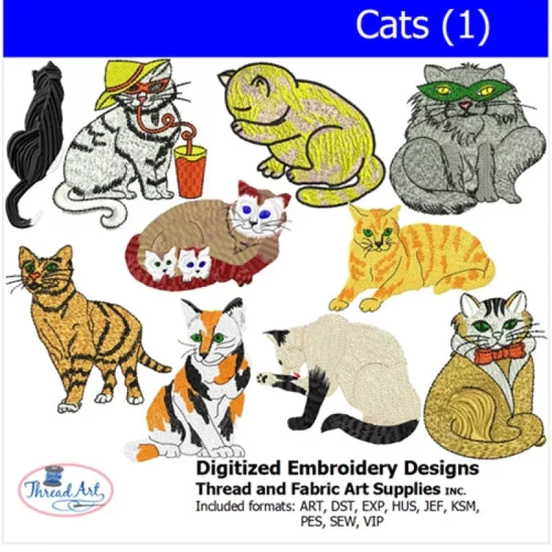 Machine Embroidery Designs – Cats(1)