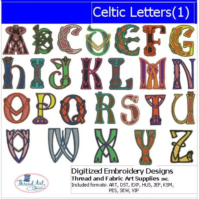 Machine Embroidery Designs – Celtic Letters(1)