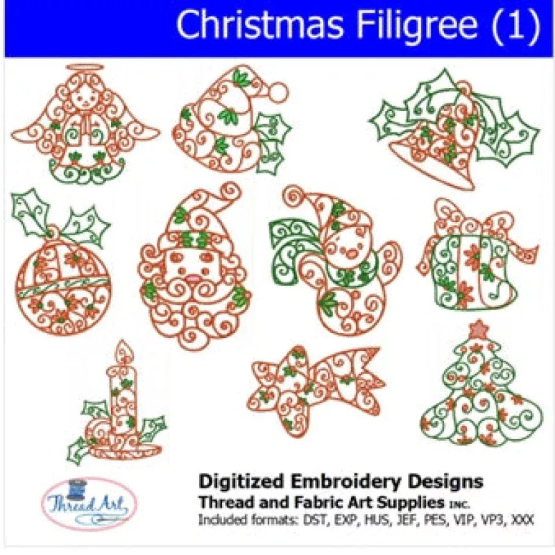 Machine Embroidery Designs – Christmas Filigree