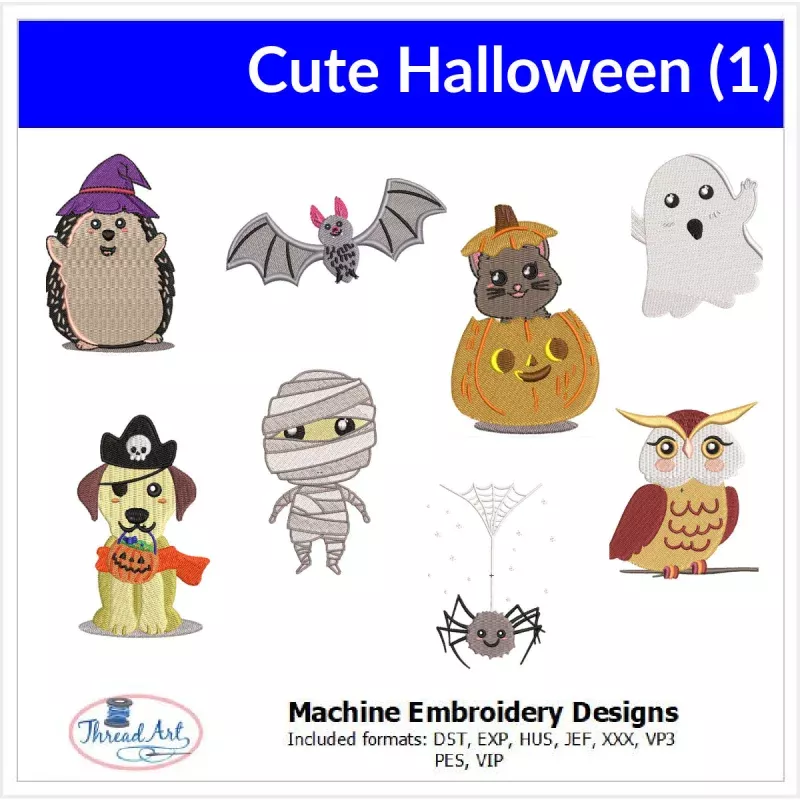Machine Embroidery Designs – Cute Halloween(1)