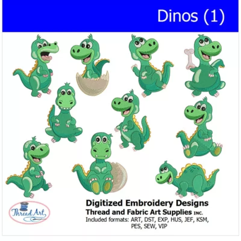 Machine Embroidery Designs – Dinos(1)