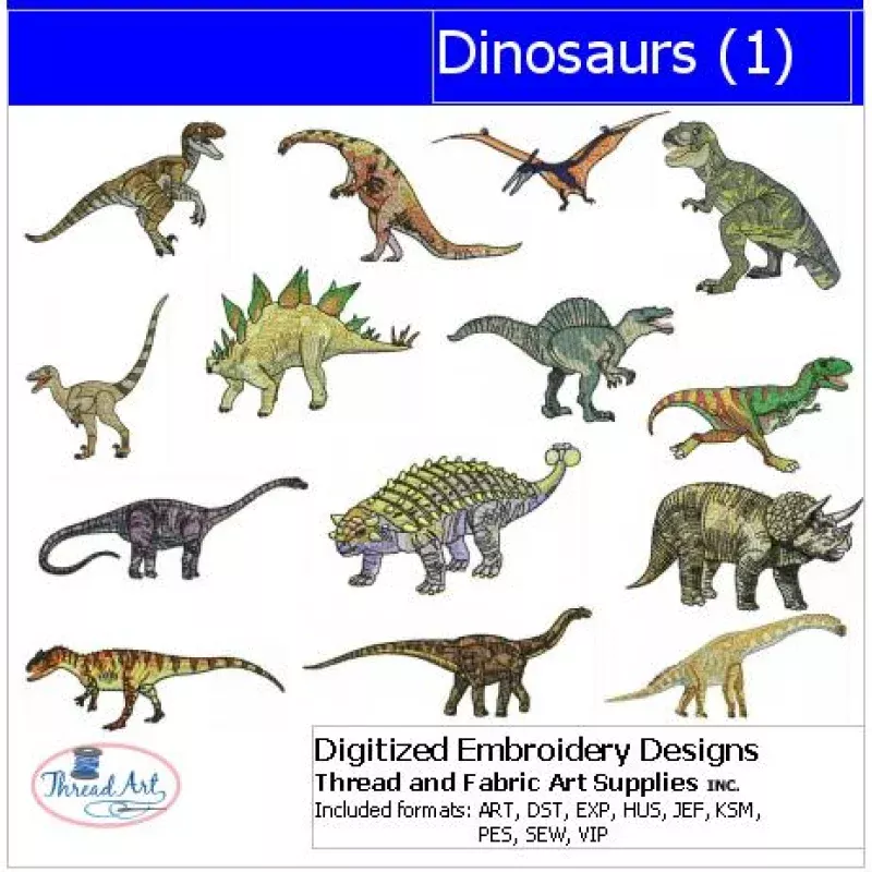 Machine Embroidery Designs – Dinosaurs(1)