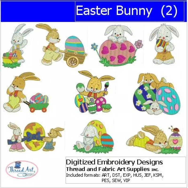 Machine Embroidery Designs – Easter Bunnies(2)