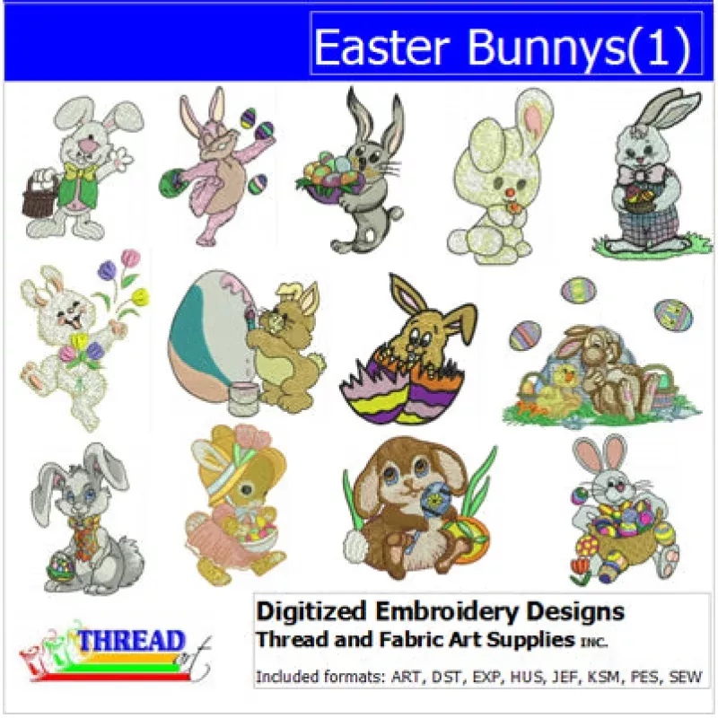Machine Embroidery Designs – Easter Bunnys(1)