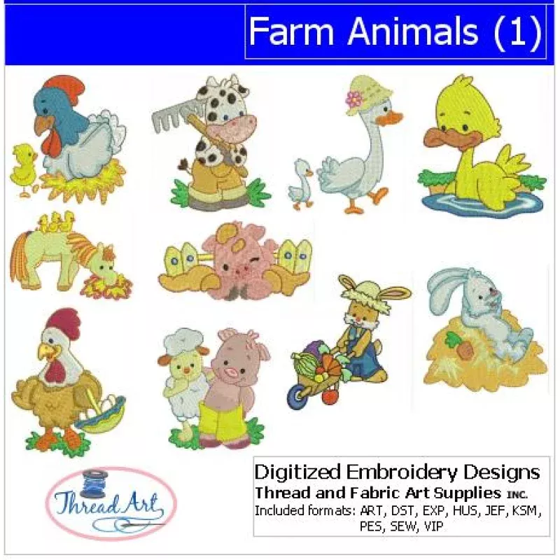 Machine Embroidery Designs – Farm Animals(1)