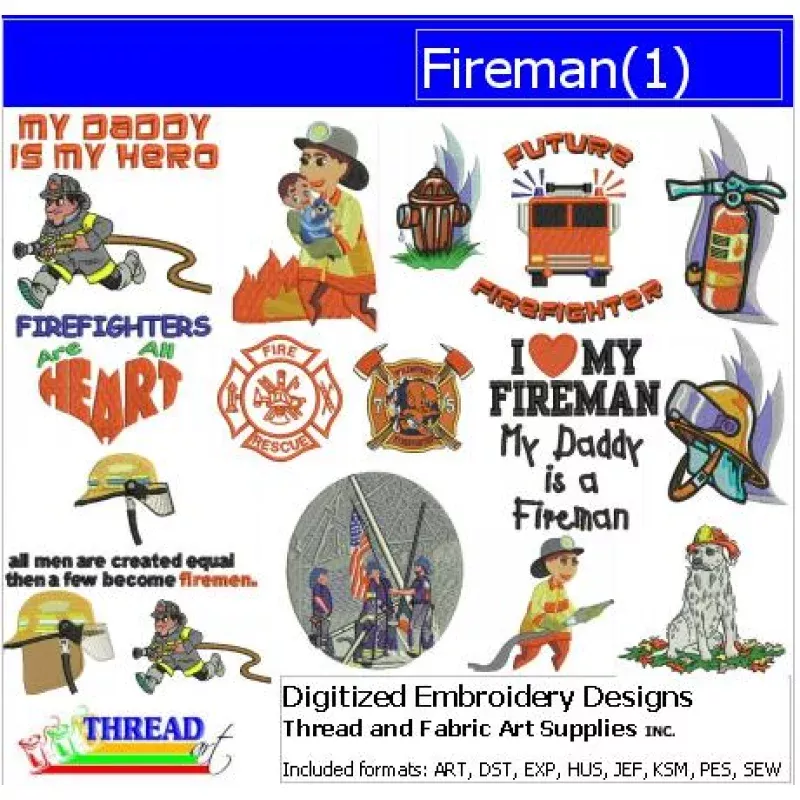 Machine Embroidery Designs – Fireman(1)