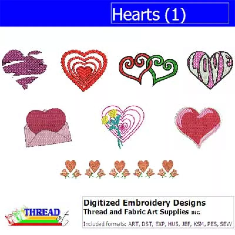 Machine Embroidery Designs – Hearts(1)