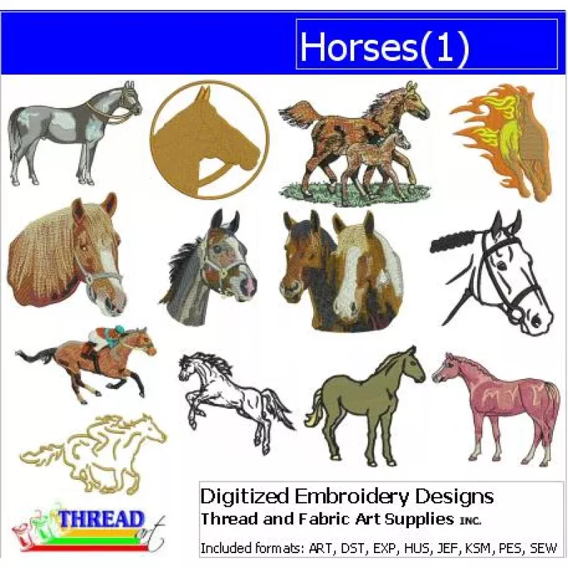 Machine Embroidery Designs – Horses(1)