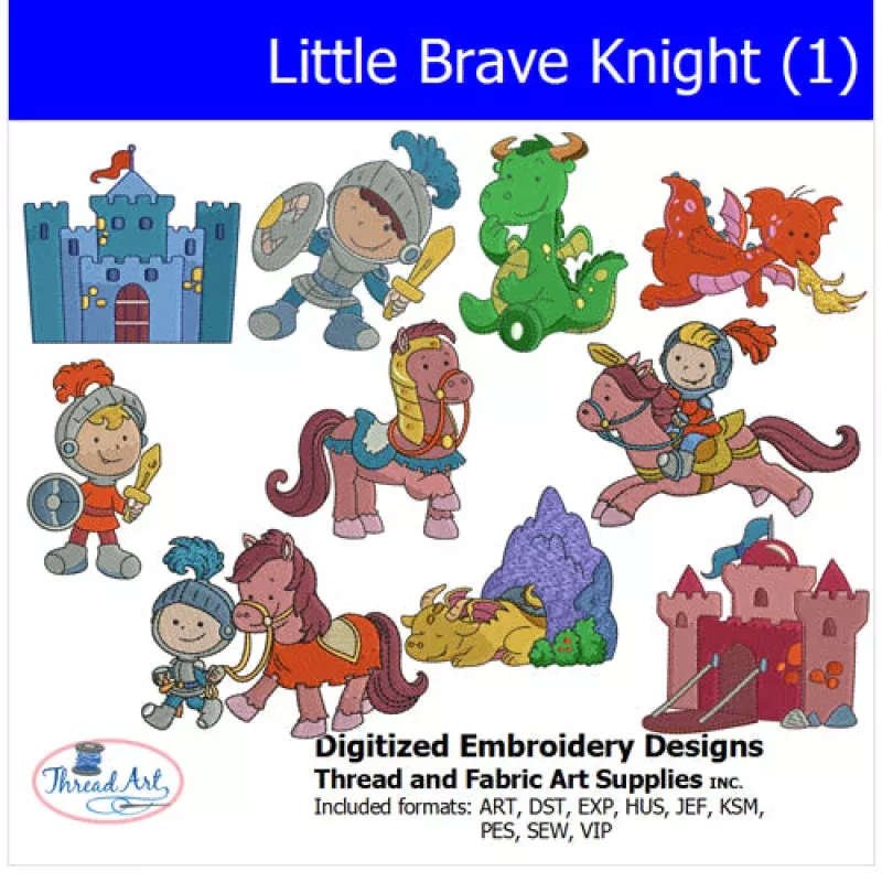 Machine Embroidery Designs – Little Brave Knight(1)