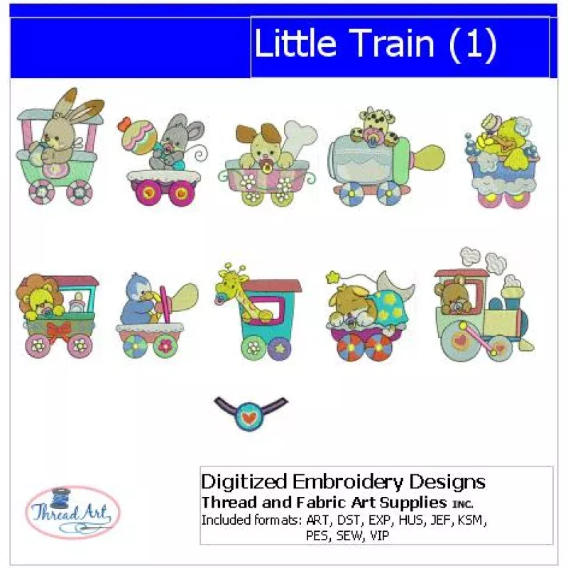 Machine Embroidery Designs – Little Trains(1)