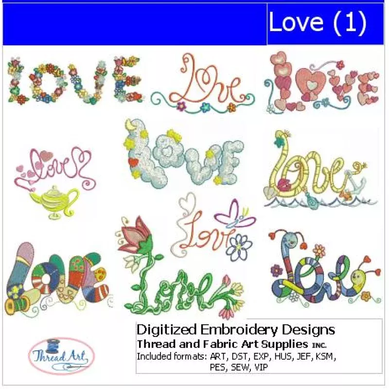 Machine Embroidery Designs – Love(1)