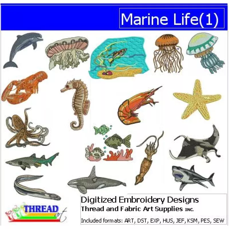 Machine Embroidery Designs – Marine Life(1)