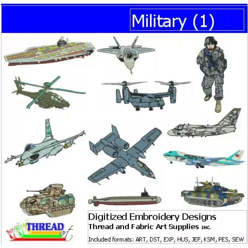 Machine Embroidery Designs – Military(1)
