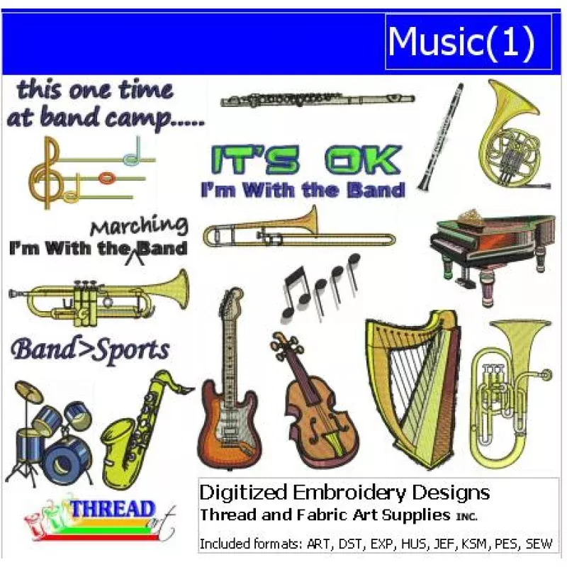 Machine Embroidery Designs – Music(1)