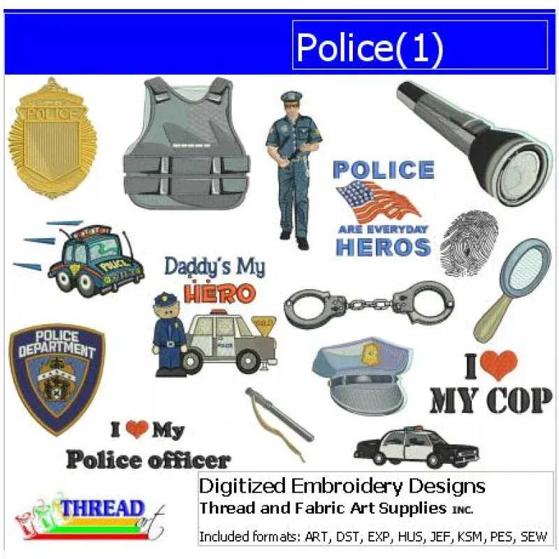 Machine Embroidery Designs – Police(1)