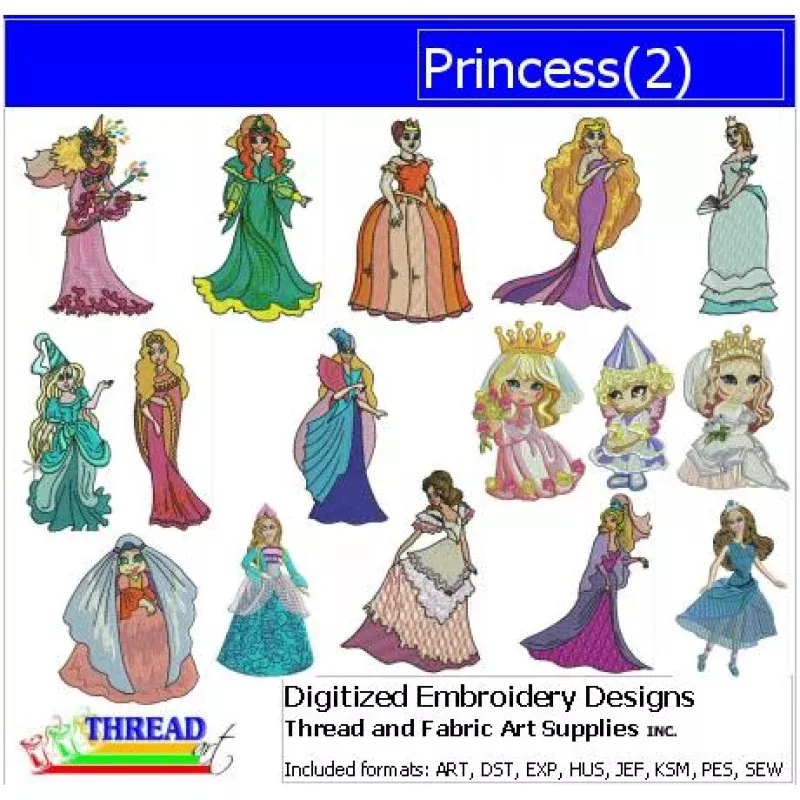 Machine Embroidery Designs – Princess(2)
