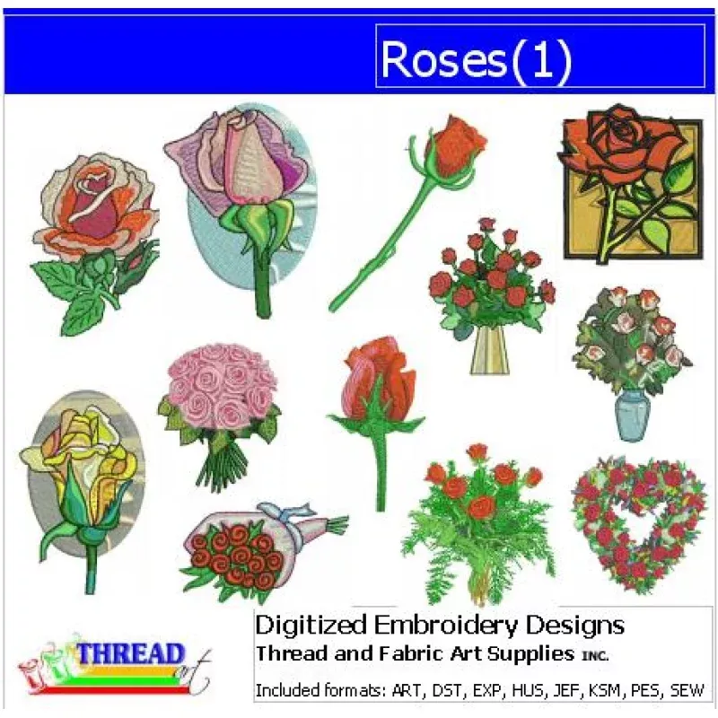 Machine Embroidery Designs – Roses(1)