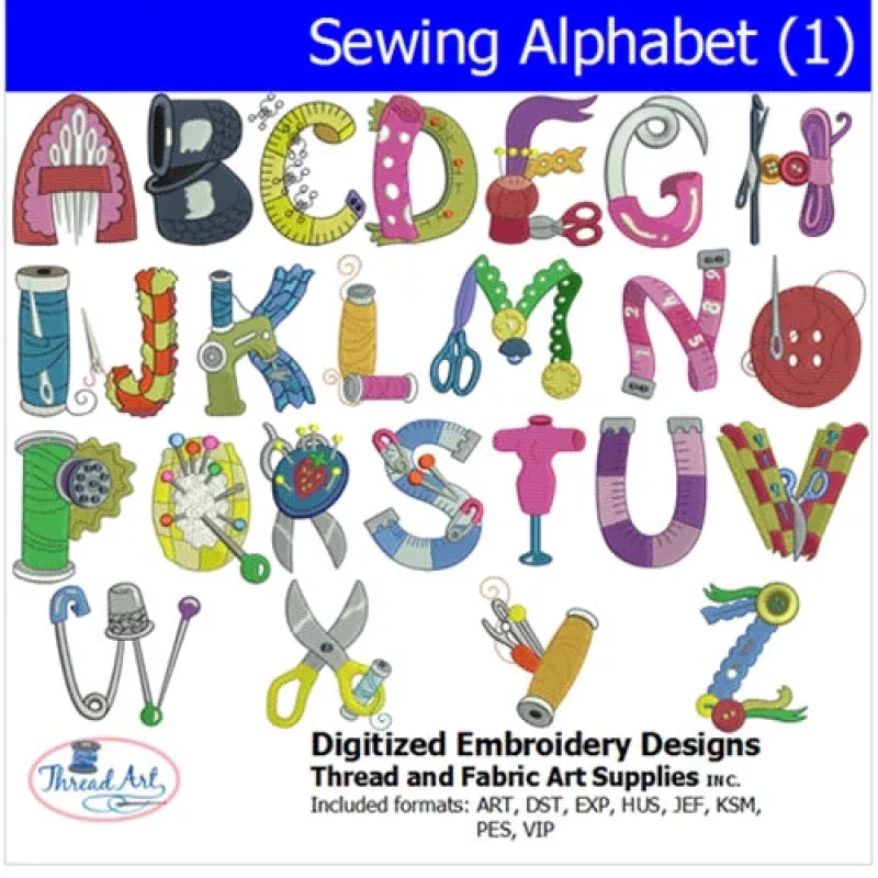 Machine Embroidery Designs – Sewing Alphabet (1)