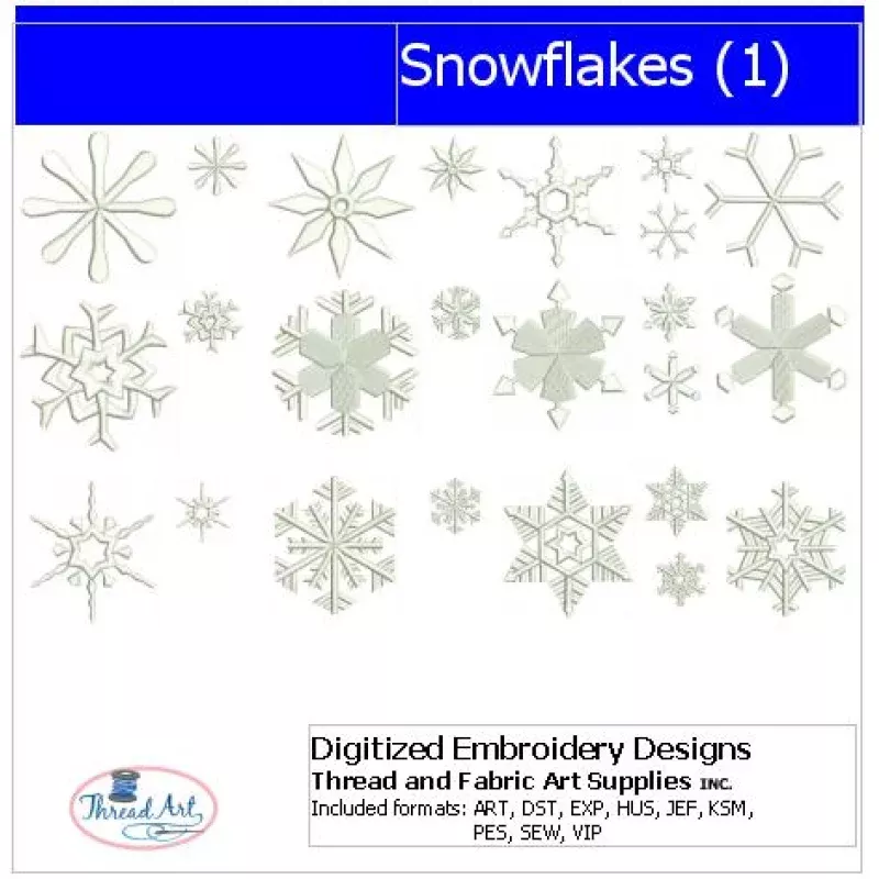 Machine Embroidery Designs – Snowflakes(1)