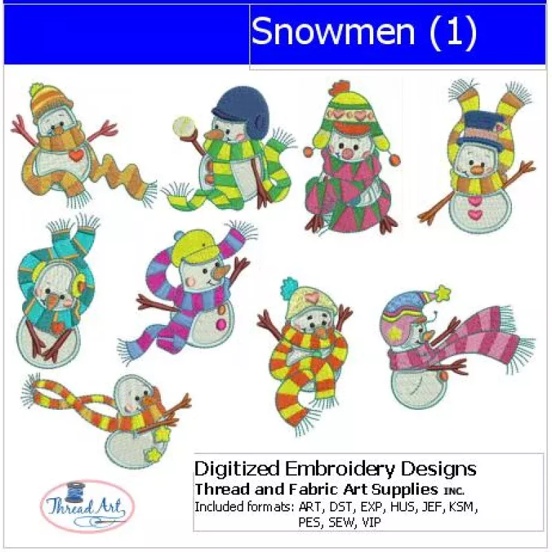 Machine Embroidery Designs – Snowmen(1)