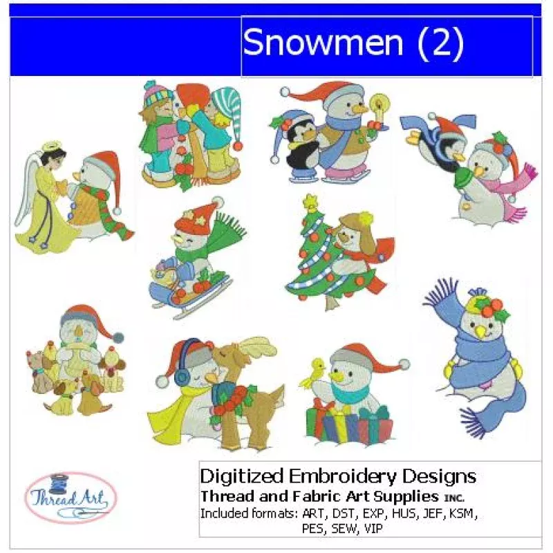 Machine Embroidery Designs – Snowmen(2)