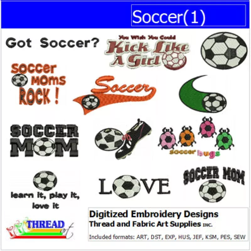 Machine Embroidery Designs – Soccer(1)