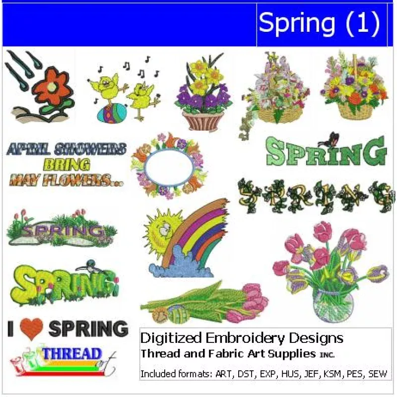 Machine Embroidery Designs – Spring(1)