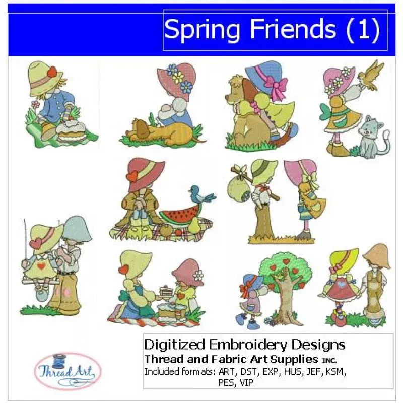 Machine Embroidery Designs – Spring Friends(1)