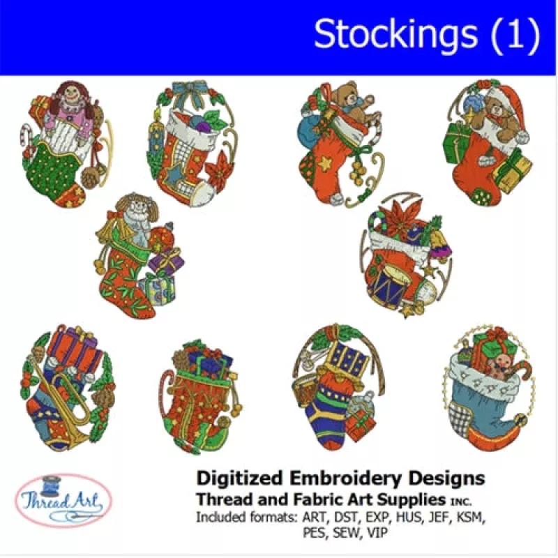 Machine Embroidery Designs – Stockings (1)