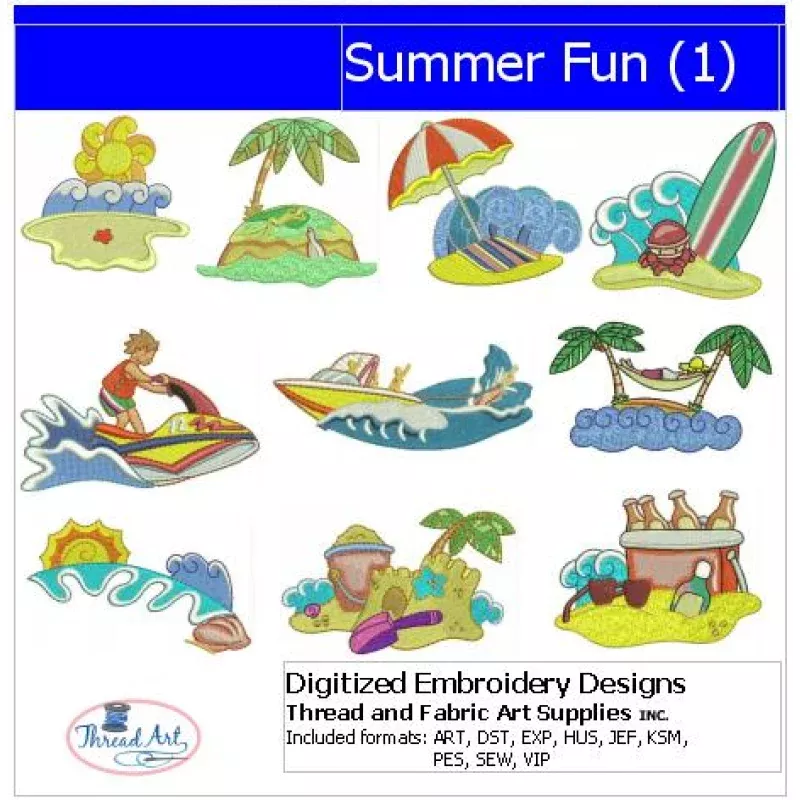 Machine Embroidery Designs – Summer Fun(1)