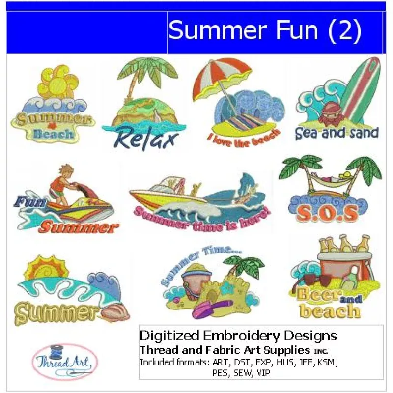 Machine Embroidery Designs – Summer Fun(2)
