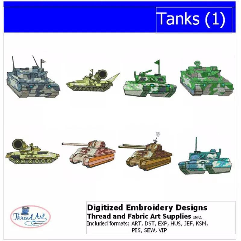Machine Embroidery Designs – Tanks(1)