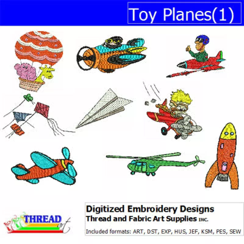 Machine Embroidery Designs – Toy Planes(1)