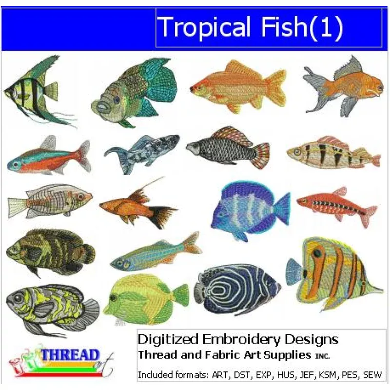 Machine Embroidery Designs – Tropical Fish(1)