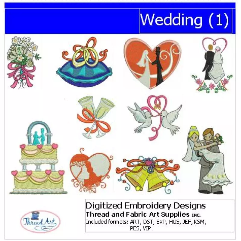 Machine Embroidery Designs – Wedding(1)