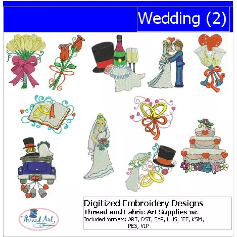 Machine Embroidery Designs – Wedding(2)