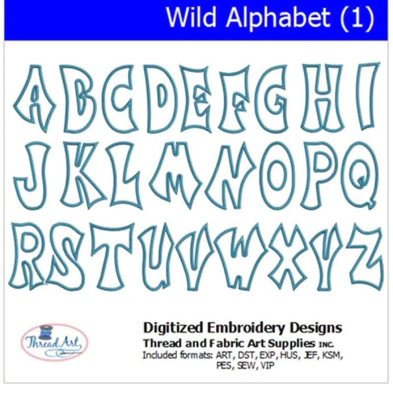 Machine Embroidery Designs – Wild Alphabet (1)